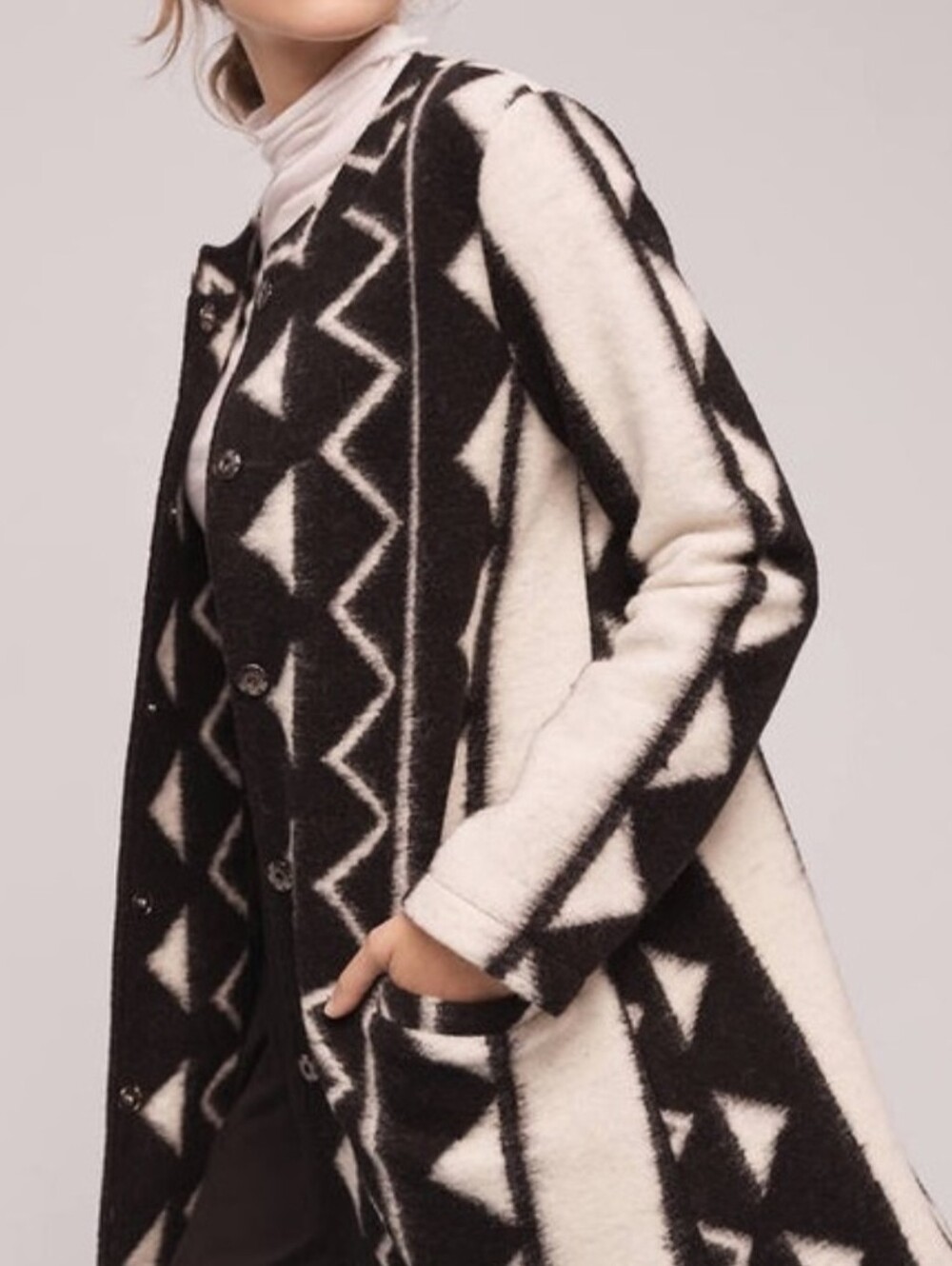 Tabitha Graphic Deadre Coat | Anthropologie (XS Petite)